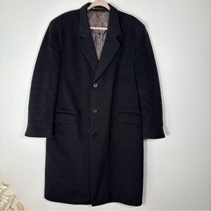 Kuppenheimer Men's Gray Cashmere Wool Blend Overcoat Trench Coat Size 47